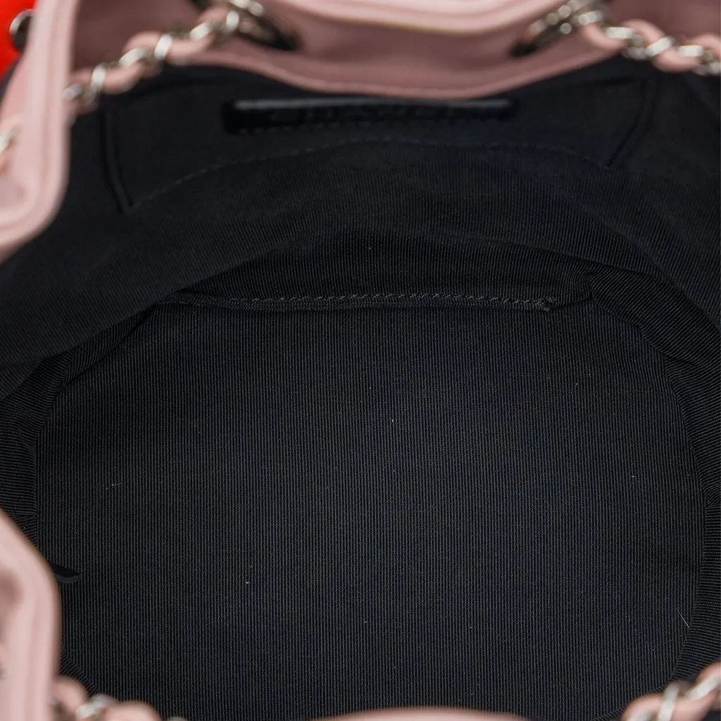 Chanel CC Multicolor Quilted Lambskin Cuba Drawstring Bucket Bag Black Leather Very good - Model View