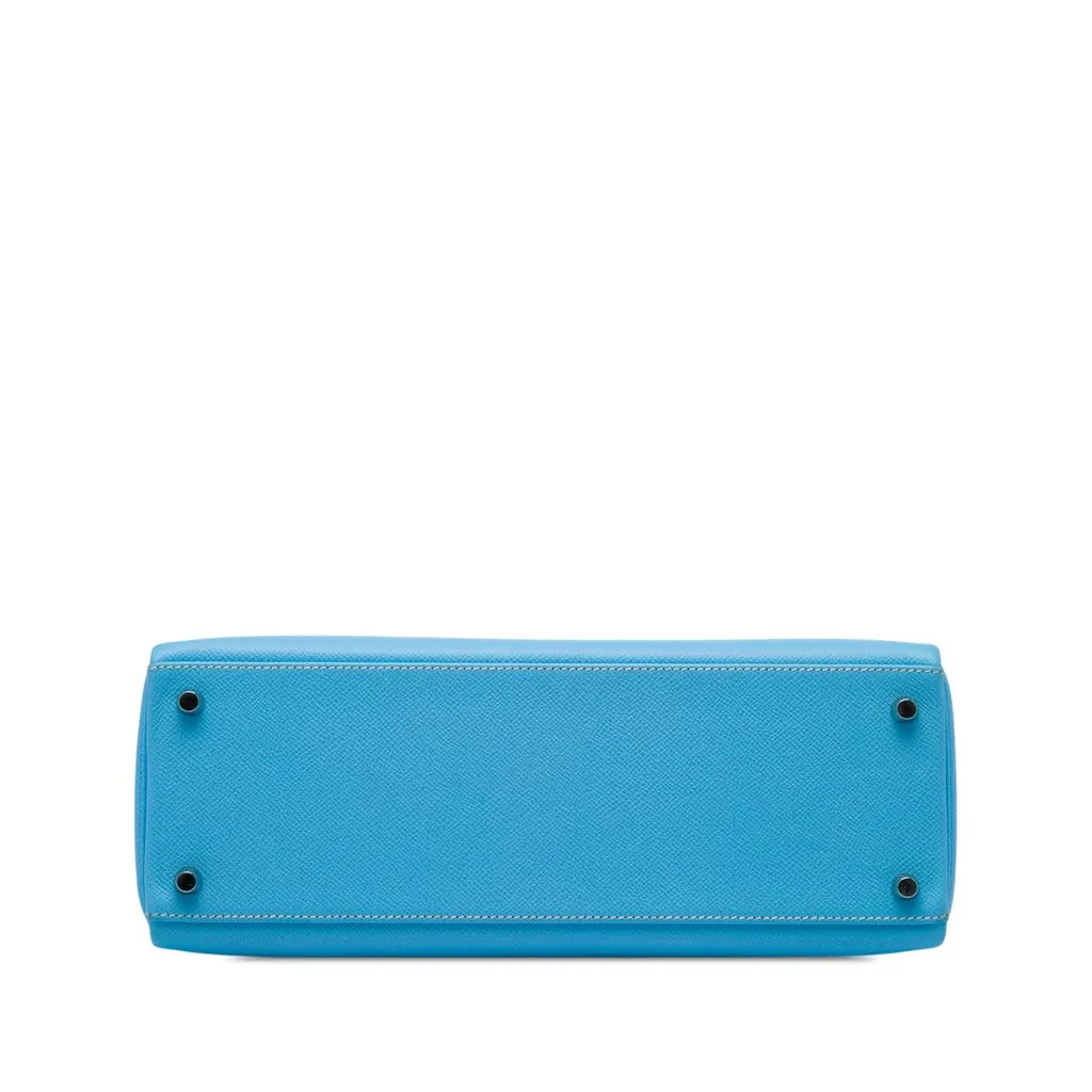 Hermès Epsom Candy Verso Kelly II Retourne 32 Blue Leather Good - Inside View