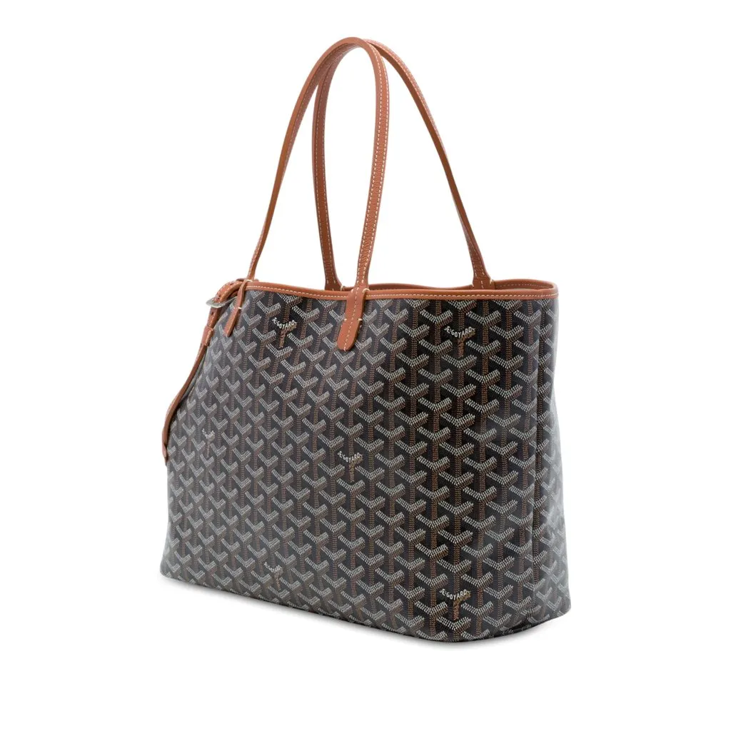 Goyard Goyardine Chien Gris Pet Carrier Black Canvas Good - Back View