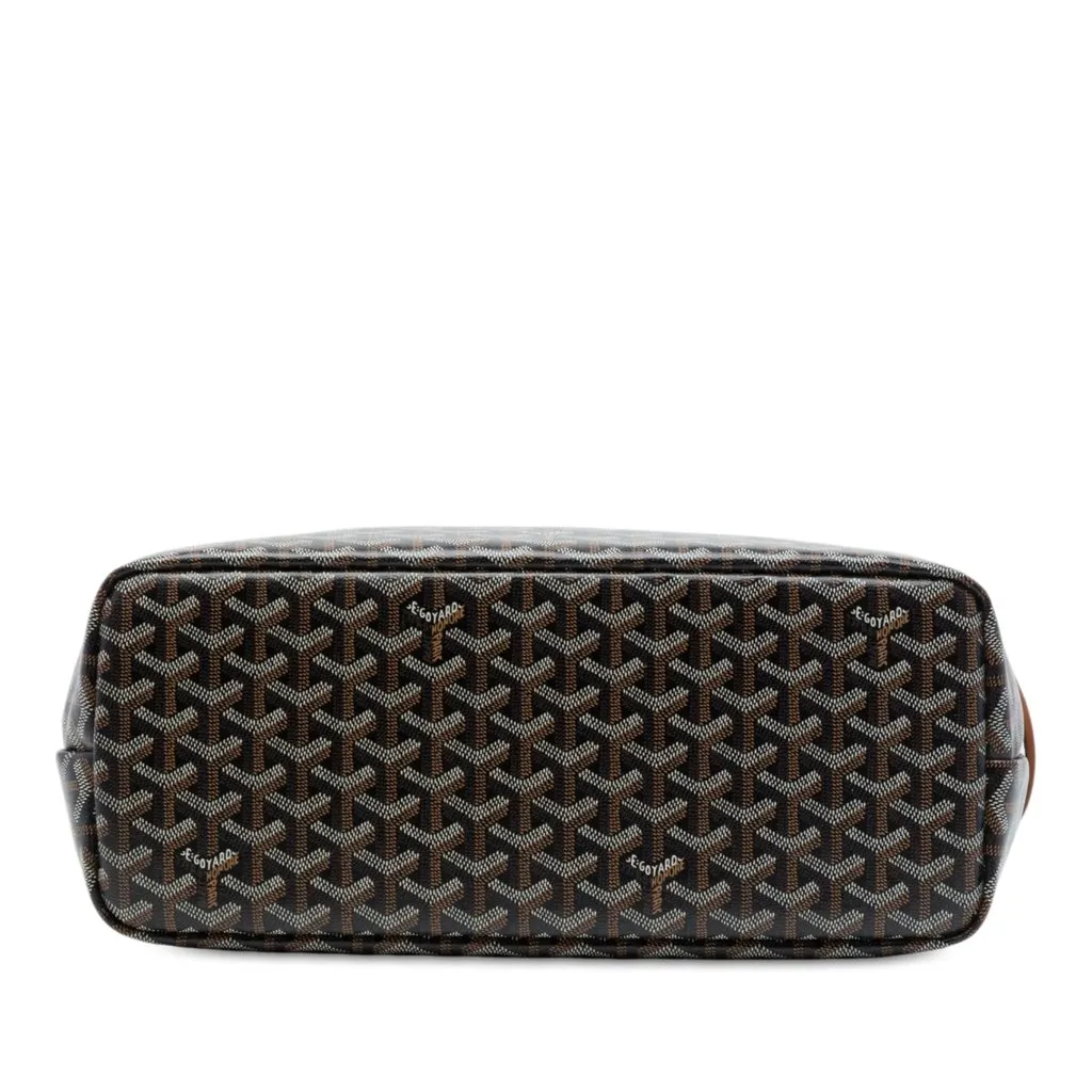 Goyard Goyardine Chien Gris Pet Carrier Black Canvas Good - Inside View