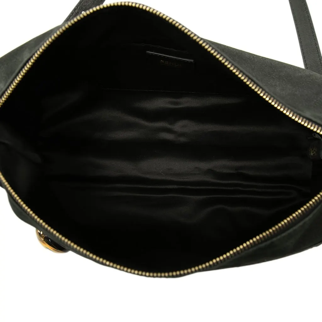 Fendi Metallic Calfskin Vitello Savana Forever Crossbody Black Leather Very good - Model View