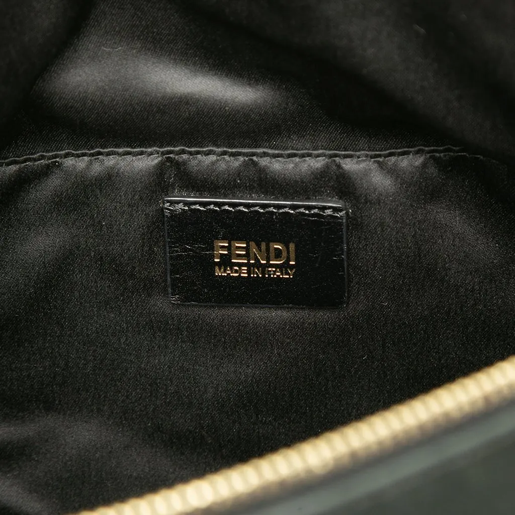 Fendi Metallic Calfskin Vitello Savana Forever Crossbody Black Leather Very good - Box View