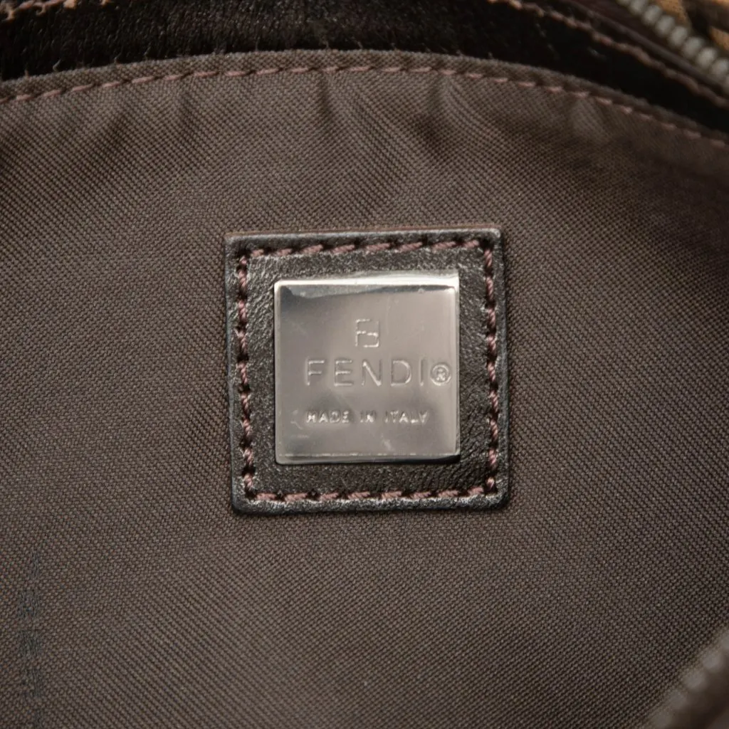 Fendi Zucchino Canvas Pochette Beige Very good - Box View