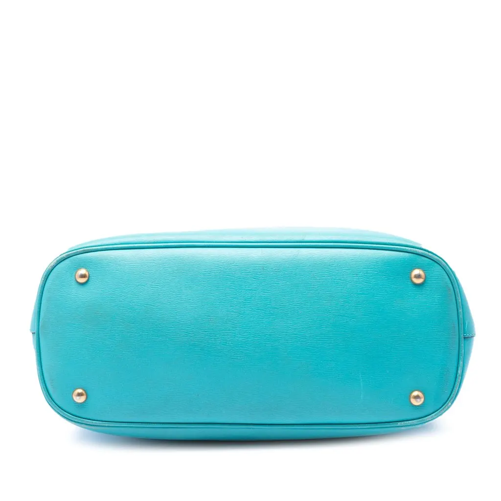 Gucci Leather Bright Bit Satchel Blue Leather Very good - Inside View