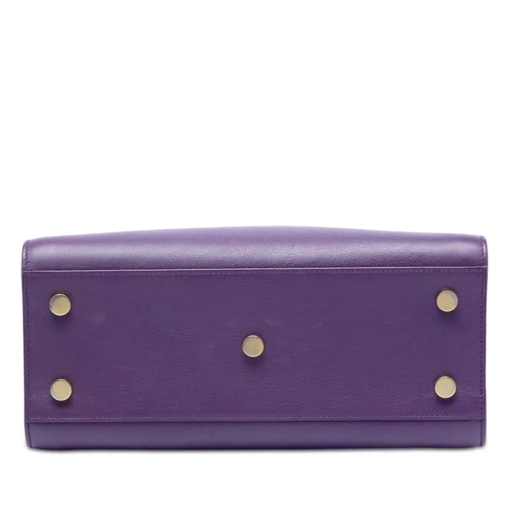 Saint Laurent Baby Leather Sac De Jour Satchel Purple Leather Very good - Inside View