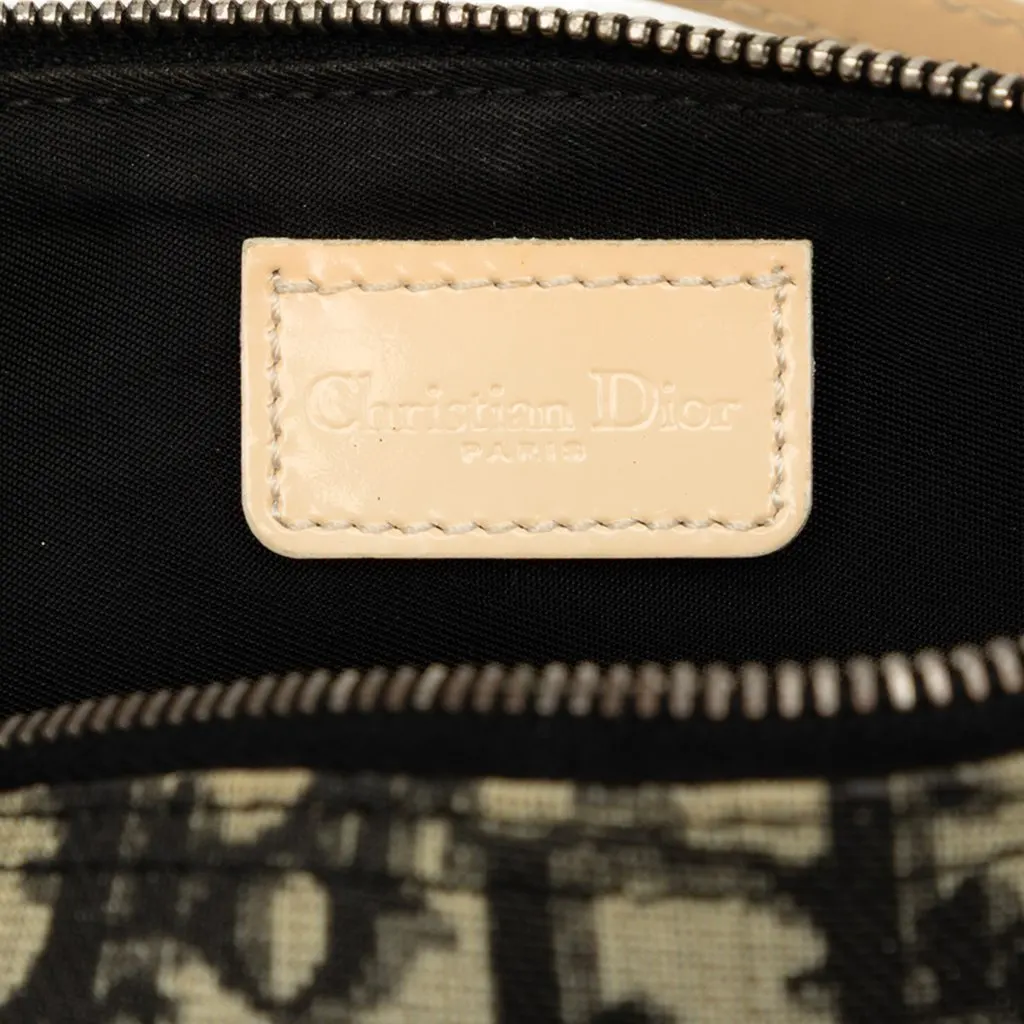 Dior Mini Diorissimo Coated Canvas Saddle Pochette Black Canvas Very good - Box View