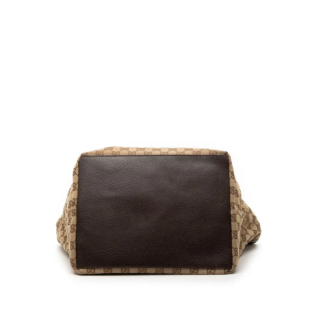 Gucci GG Canvas Web Tote Beige Very good - Inside View