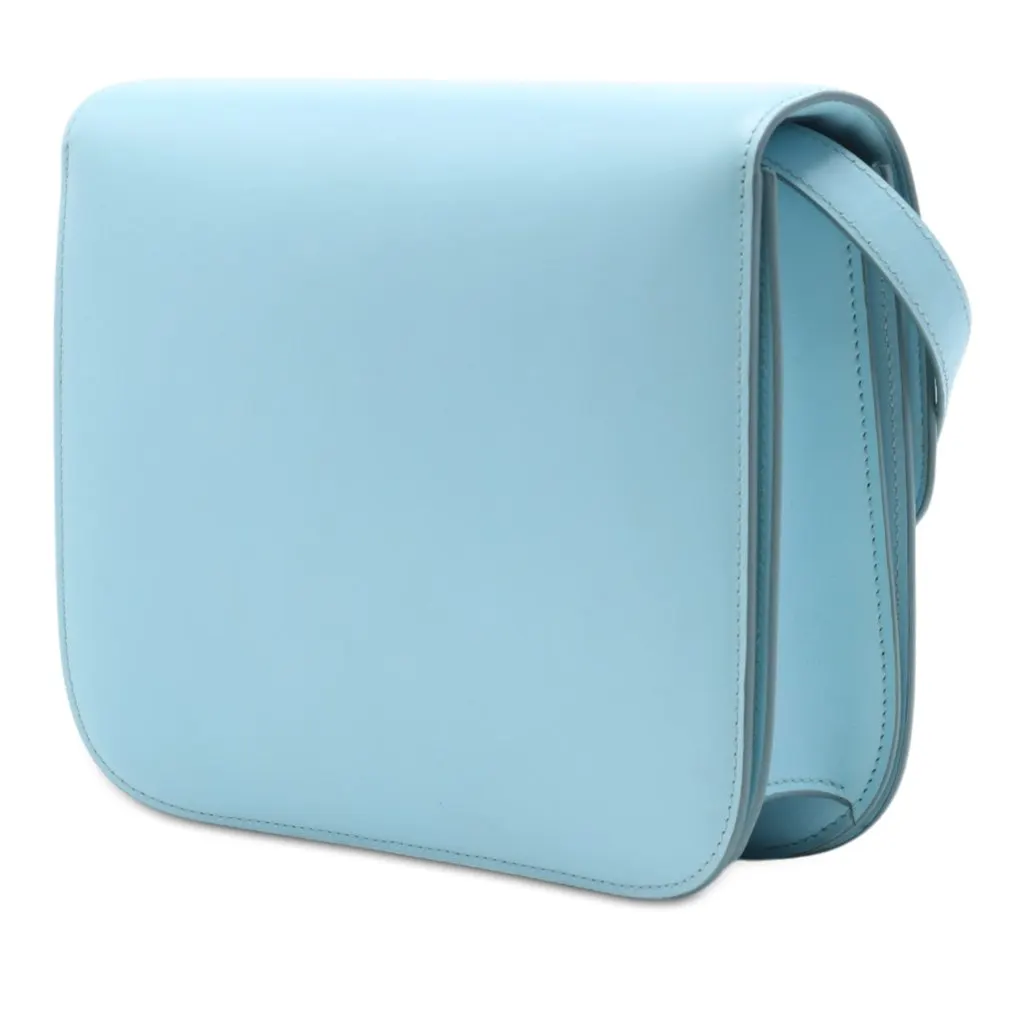 Celine Medium Calfskin Classic Box Blue Leather Very good - Back View