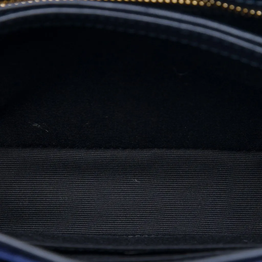 Saint Laurent Toy Matelasse Velvet Monogram LouLou Crossbody Blue Very good - Model View