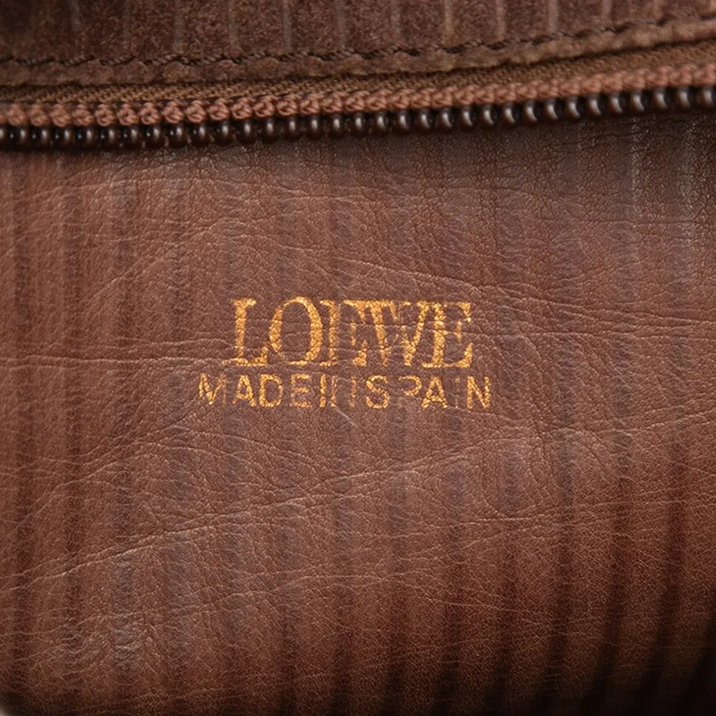 Loewe Corduroy Anagram Shoulder Bag Brown Good - Box View