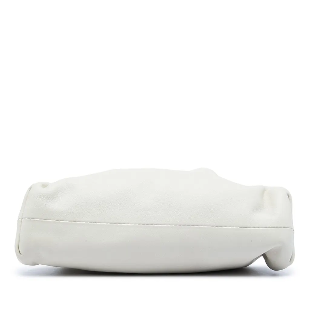 Bottega Veneta Lambskin The Mini Pouch Crossbody White Leather Very good - Inside View