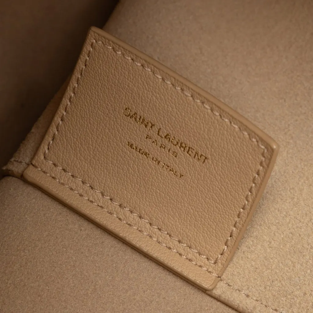 Saint Laurent Toy Leather North South Shopping Tote Beige Leather Very good - Box View