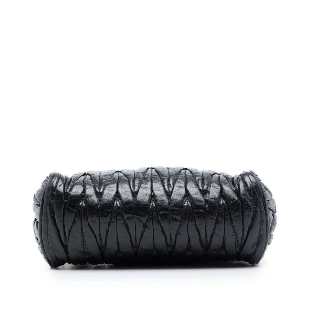 Miu Miu Matelasse Nappa Lux Charm Shoulder Bag Black Leather Very good - Inside View