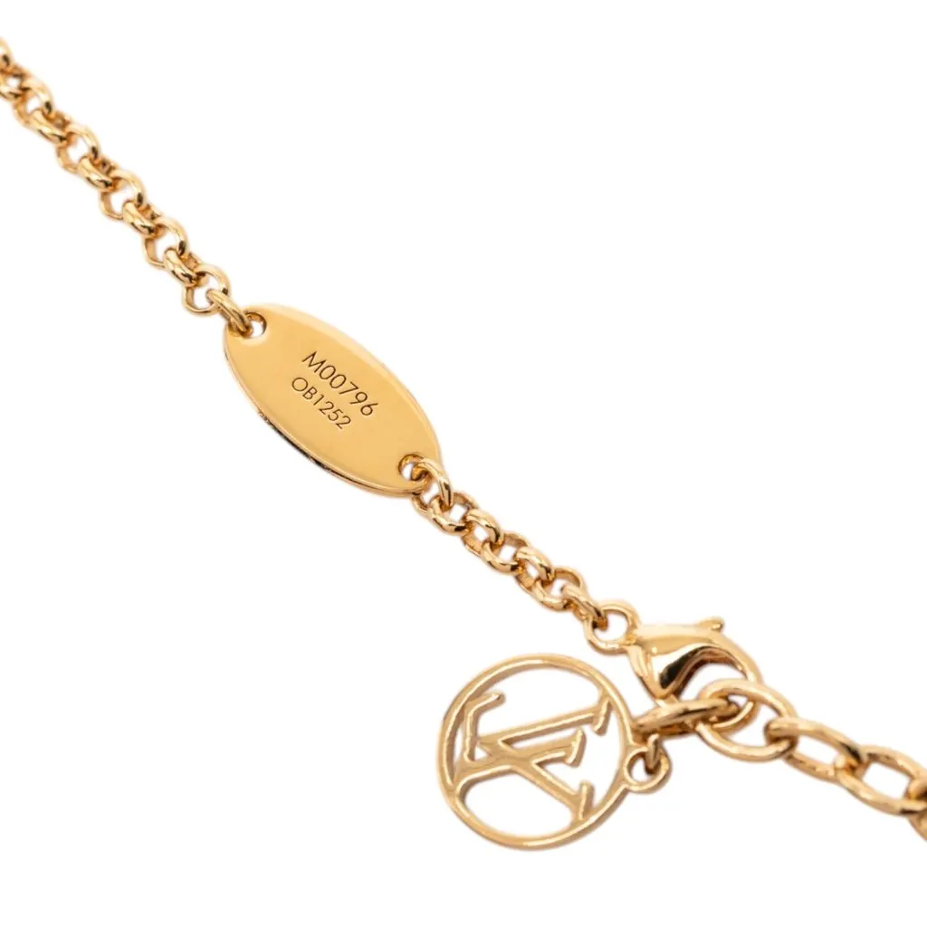 Louis Vuitton Gold Plated Collier LV Speedy Necklace Gold Metal Very good - Box View