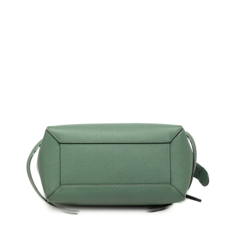 Celine Micro Grained Calfskin Belt Bag Green Leather Very good - Inside View