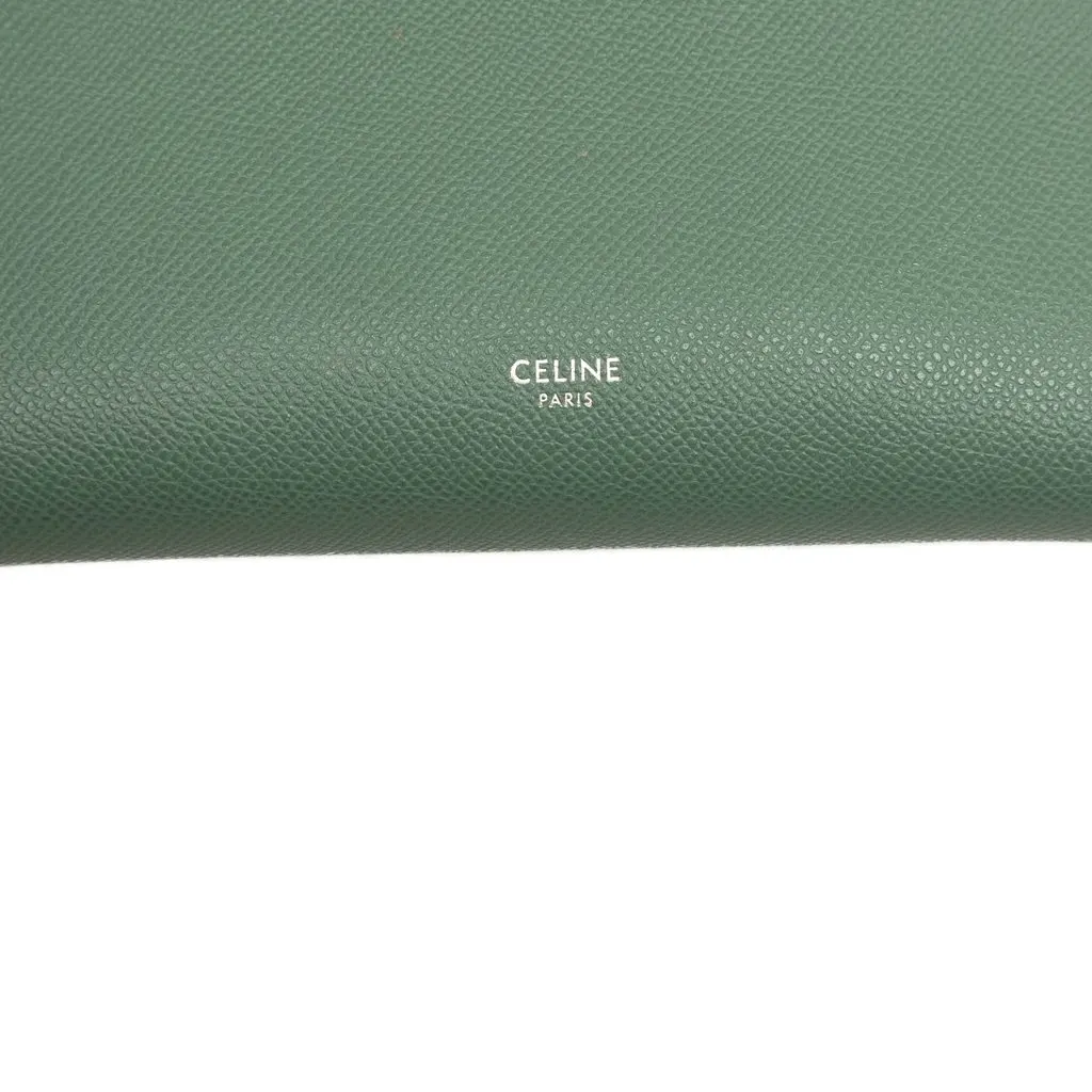 Celine Micro Grained Calfskin Belt Bag Green Leather Very good - Box View