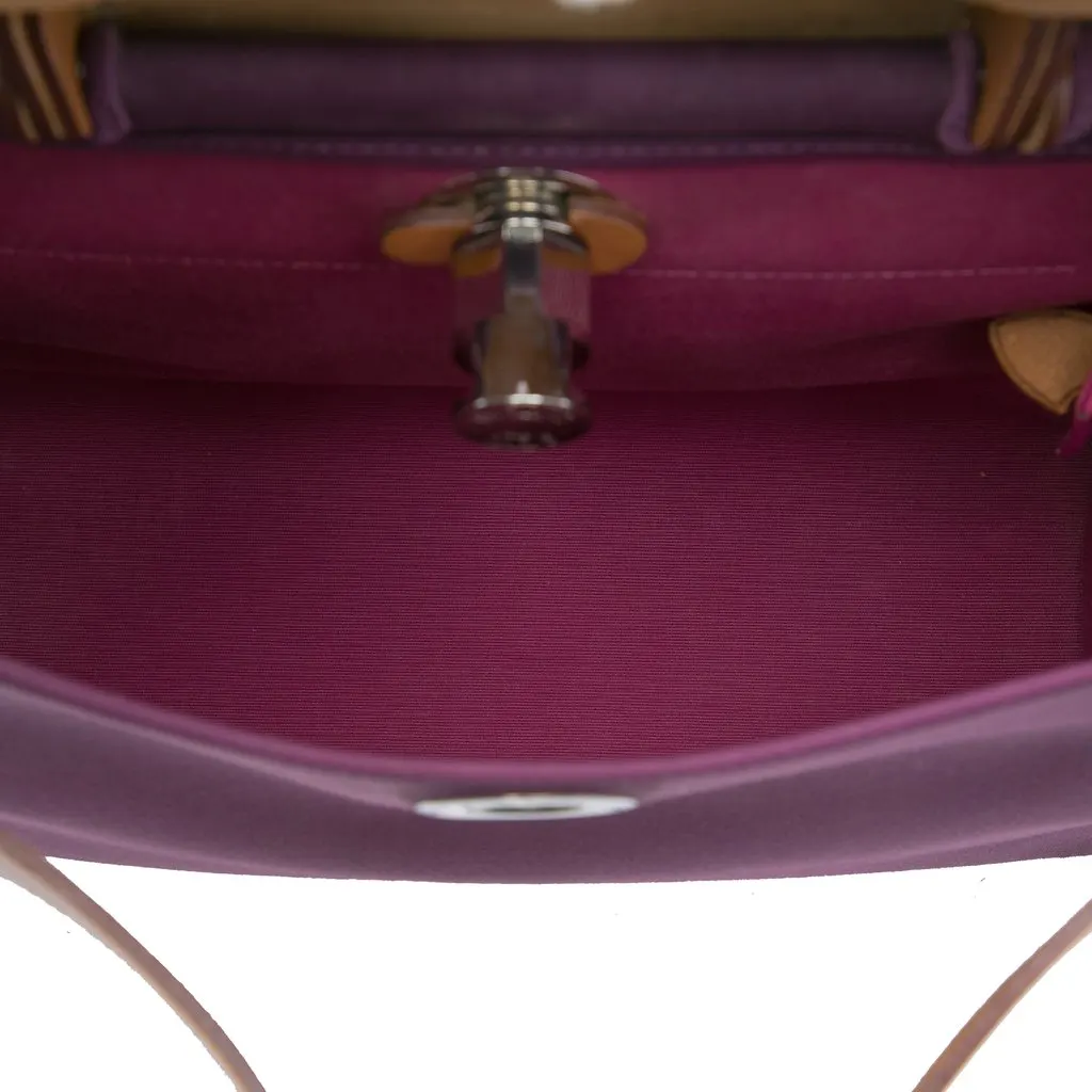 Hermès Toile Verso Herbag Zip 31 Purple Canvas Good - Model View