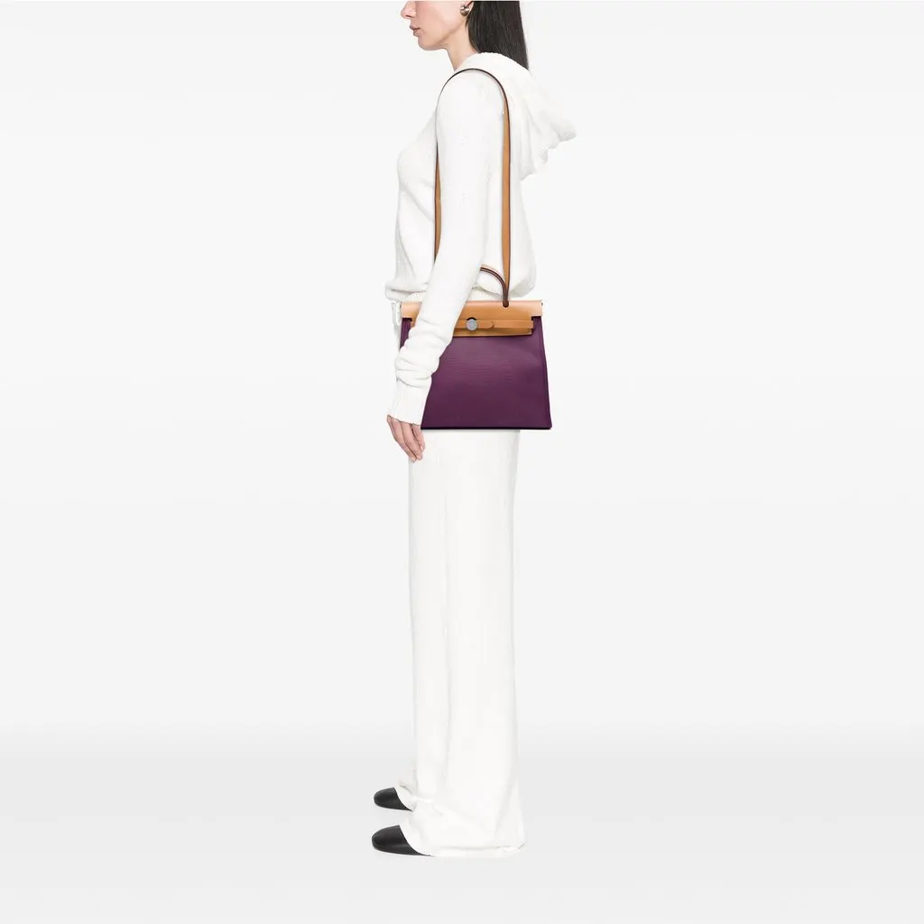 Hermès Toile Verso Herbag Zip 31 Purple Canvas Good - Box View