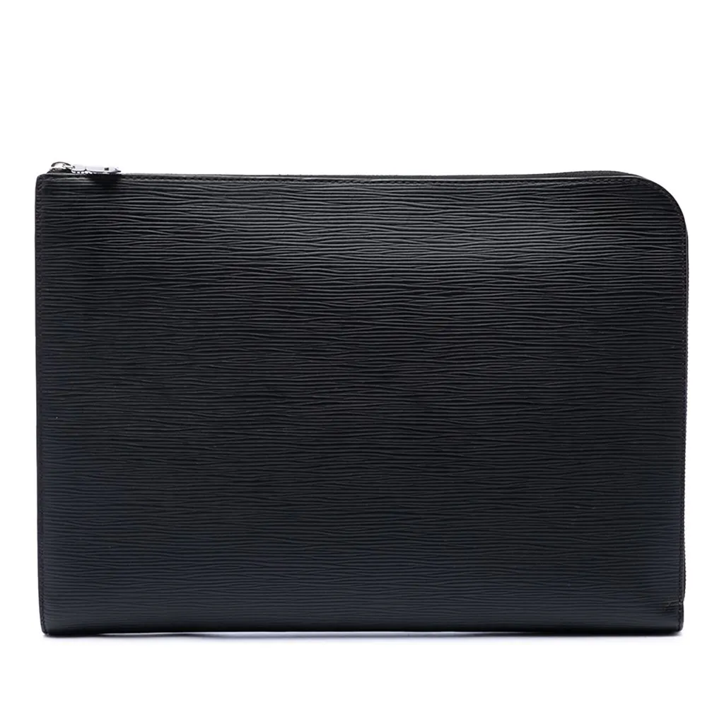 Louis Vuitton Epi Pochette Jour GM Black Leather Very good - Front View