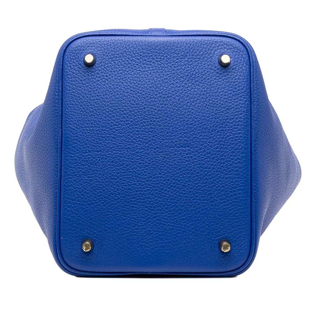 Hermès Clemence Picotin Lock 18 Blue Leather Good - Inside View