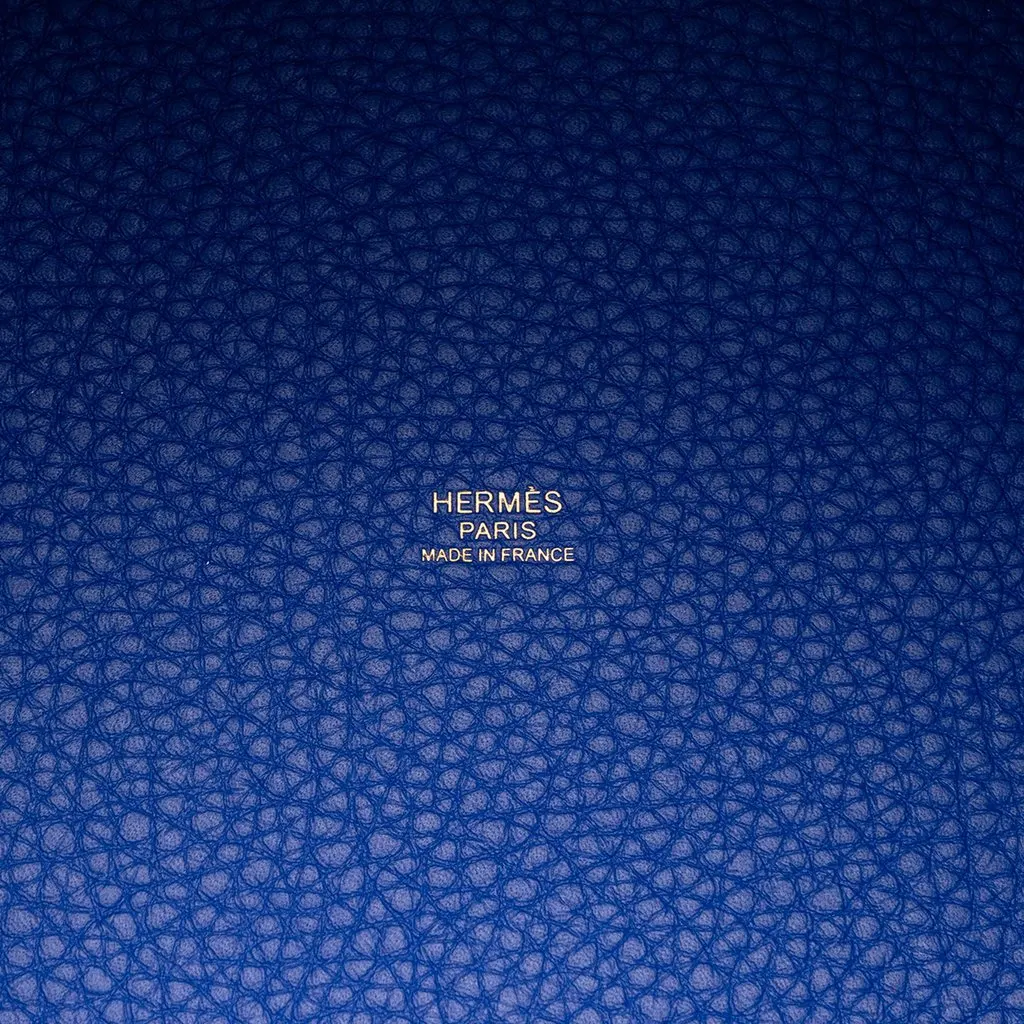 Hermès Clemence Picotin Lock 18 Blue Leather Good - Box View