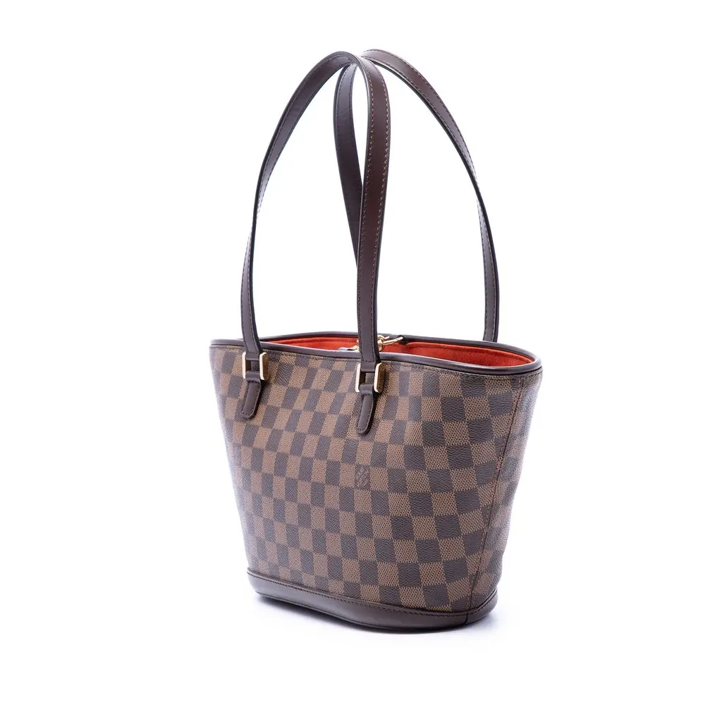Louis Vuitton Damier Ebene Manosque PM Brown Very good - Back View