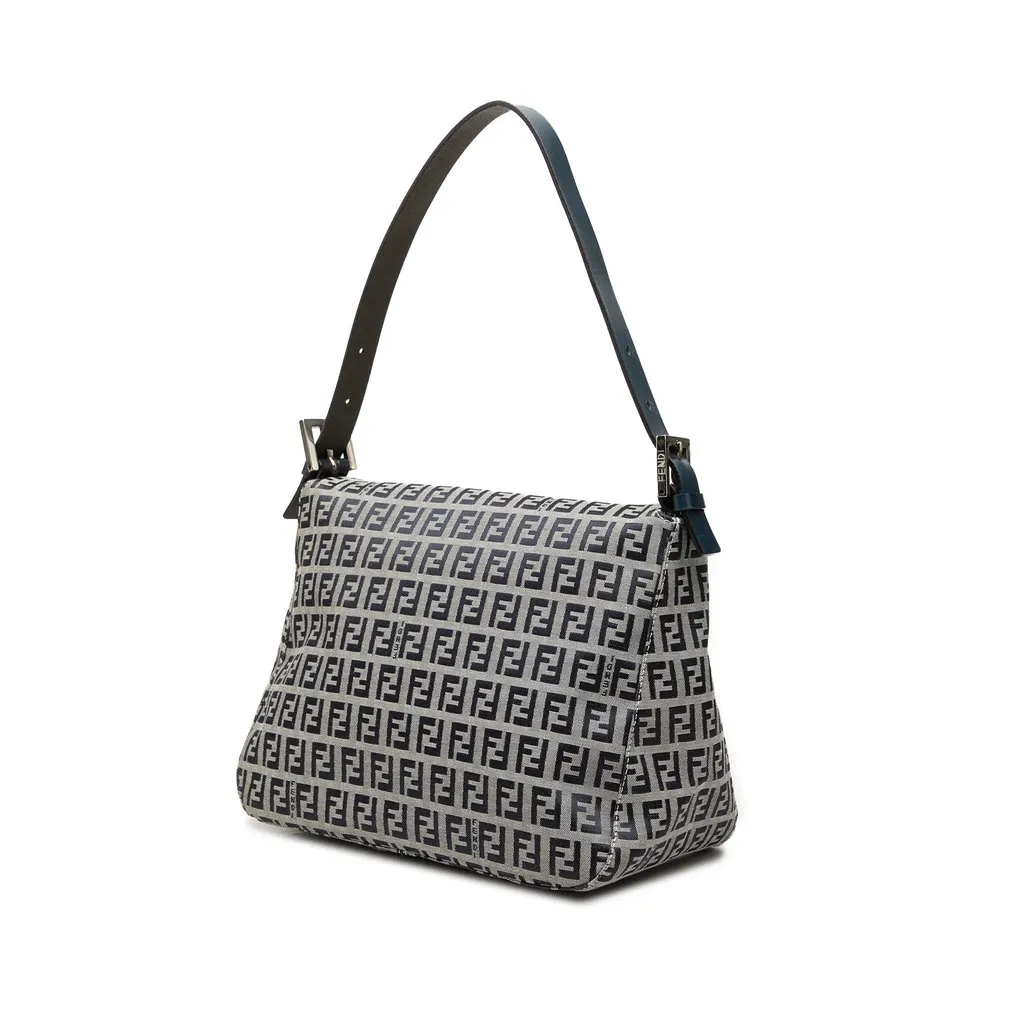 Fendi Zucchino  Canvas Double Flap Mamma MultiColor Canvas Very good - Back View
