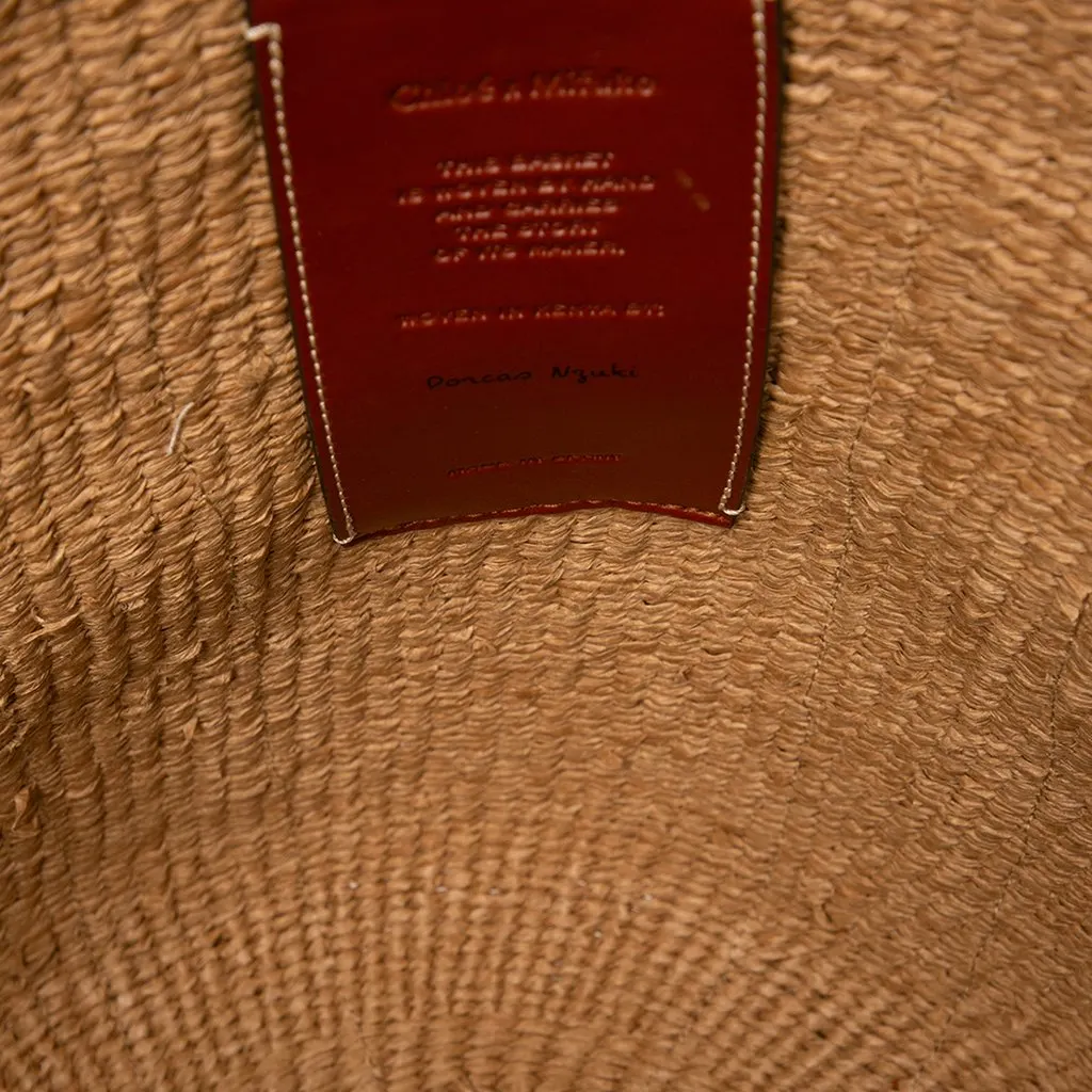 Chloé Raffia Woody Basket Tote Beige Rattan Very good - Model View