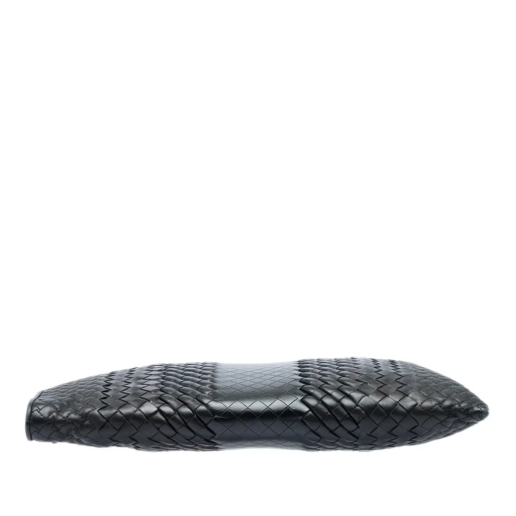 Bottega Veneta Nappa Intreccio Imperatore Zip Clutch Brown Leather Very good - Inside View
