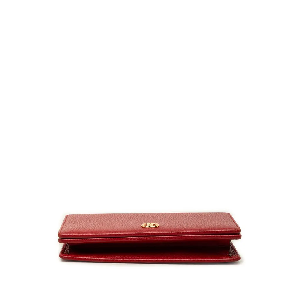 Gucci GG Marmont Leather Wallet On Chain Red Leather Very good - Inside View