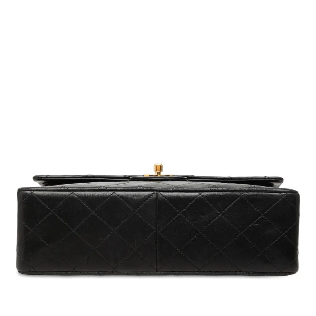 Chanel Medium Tall Classic Lambskin Double Flap Black Leather Very good - Inside View