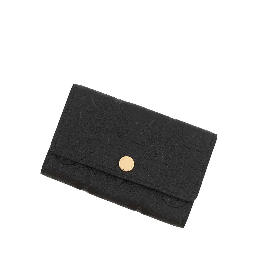 Louis Vuitton Monogram Empreinte 6 Key Holder Black Leather Very good - Front View