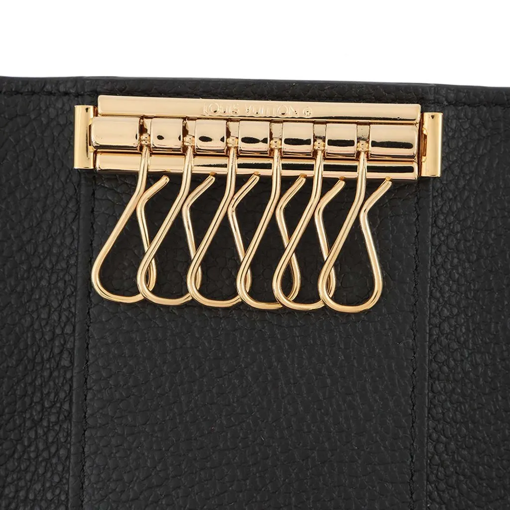 Louis Vuitton Monogram Empreinte 6 Key Holder Black Leather Very good - Box View