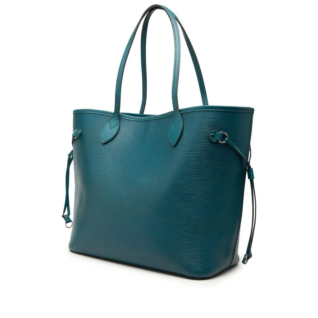 Louis Vuitton Epi Neverfull MM Blue Leather Good - Back View