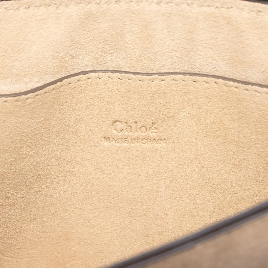 Chloé Small Suede and Calfskin Faye Crossbody Brown Leather Very good - Box View