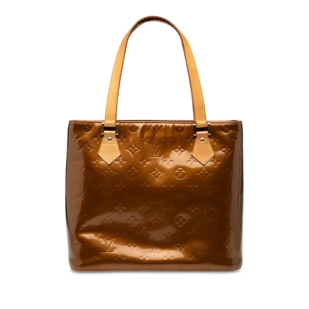 Louis Vuitton Monogram Vernis Houston Brown Leather Good - Front View