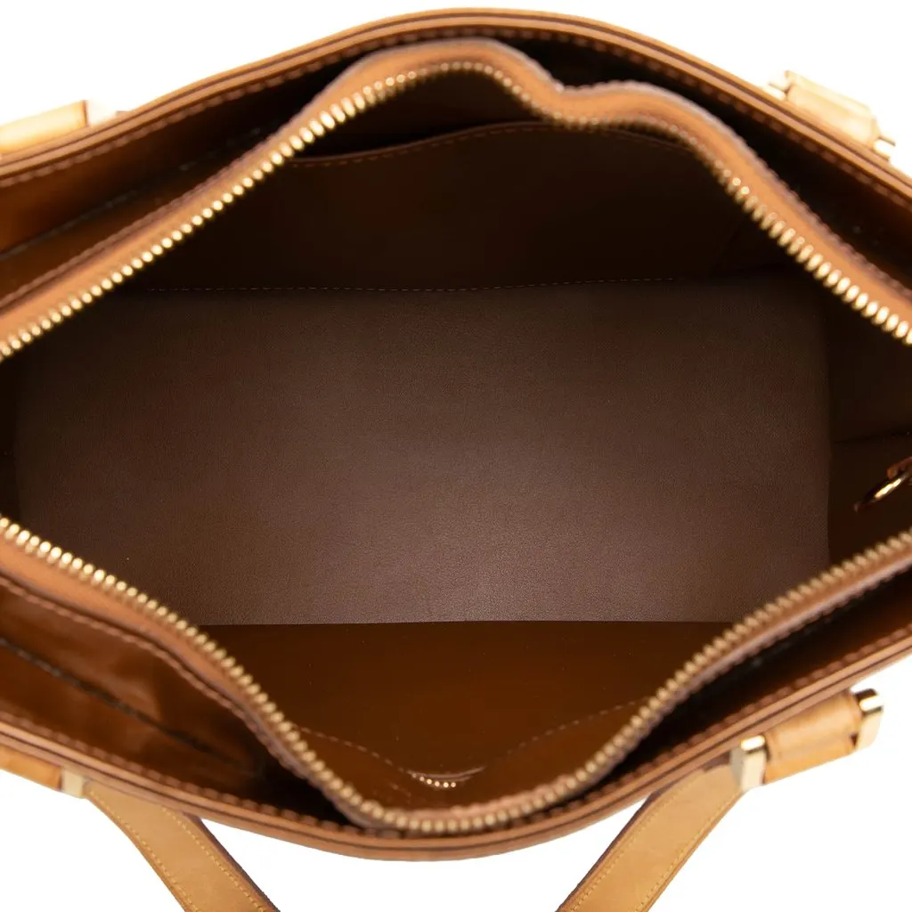 Louis Vuitton Monogram Vernis Houston Brown Leather Good - Model View