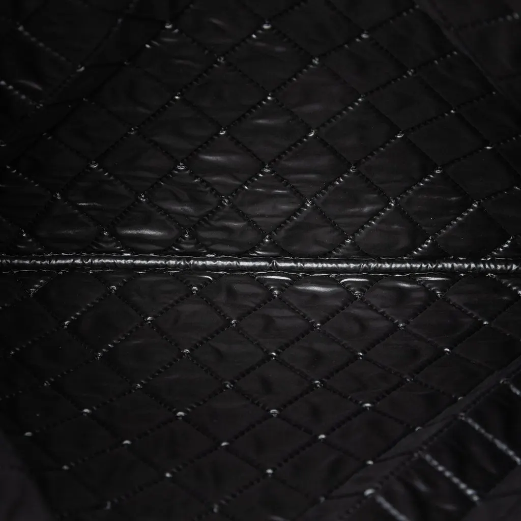 Chanel Large Quilted Lambskin Camellia O Case Clutch Black Leather Very good - Model View