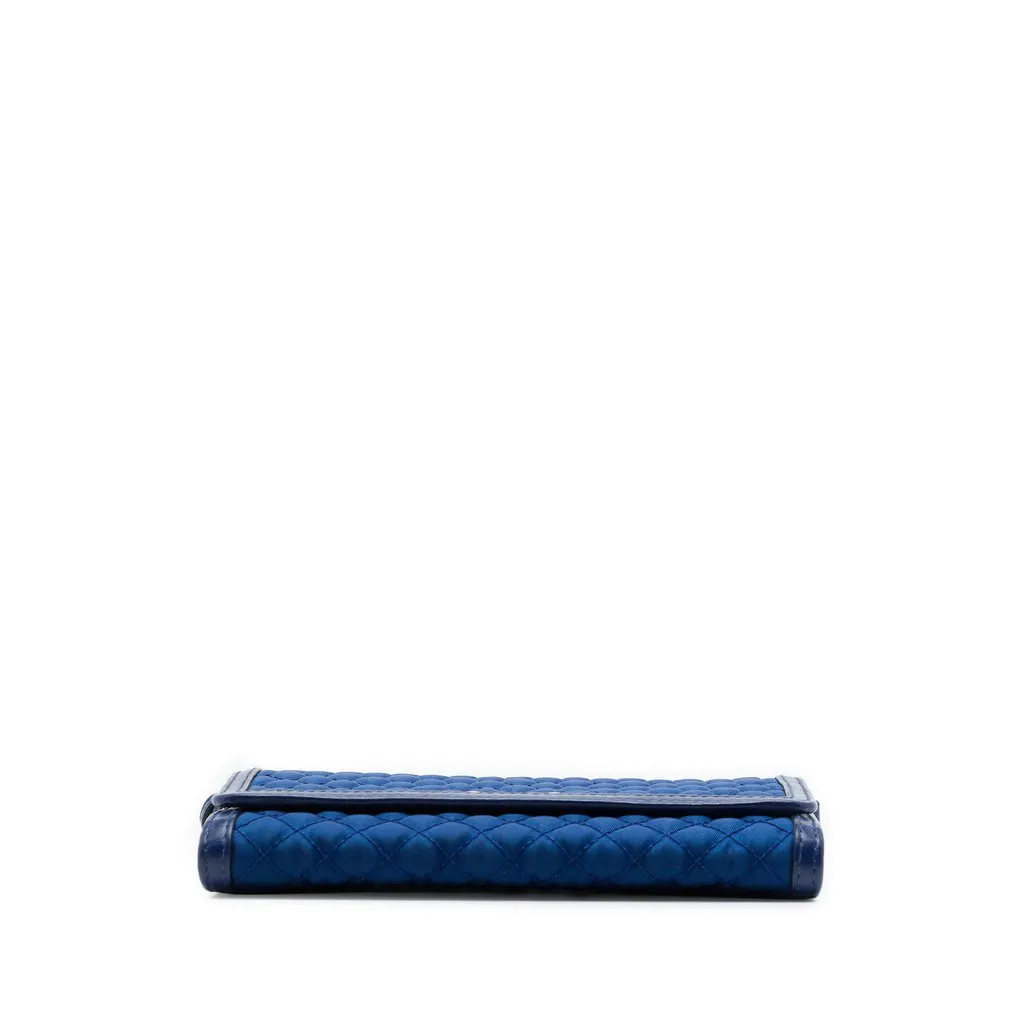 Prada Impuntu Tessuto Wallet on Strap Blue Very good - Inside View
