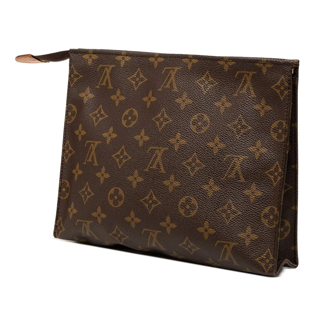 Louis Vuitton Monogram Toiletry Pouch 26 Brown Very good - Back View
