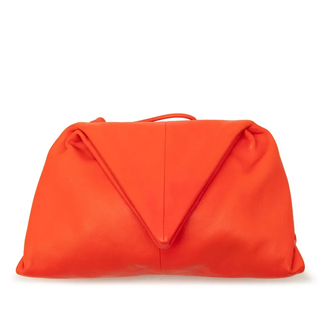 Bottega Veneta Lambskin Trine Fold Over Clutch