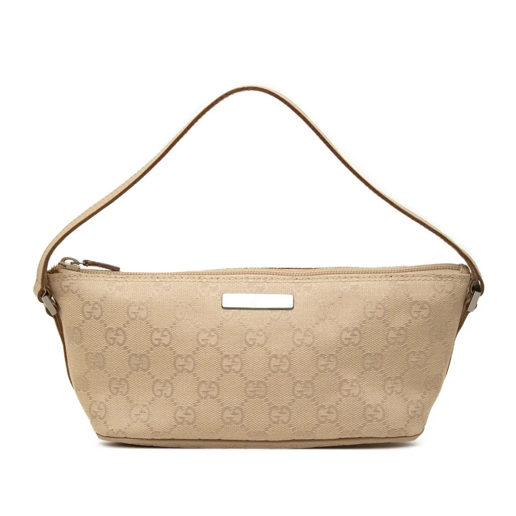 Gucci GG Canvas Boat Beige Canvas Good - Front View