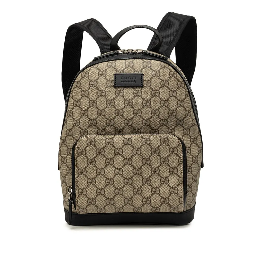 Gucci Small GG Supreme Eden Day Backpack Beige Canvas Very good - Front View