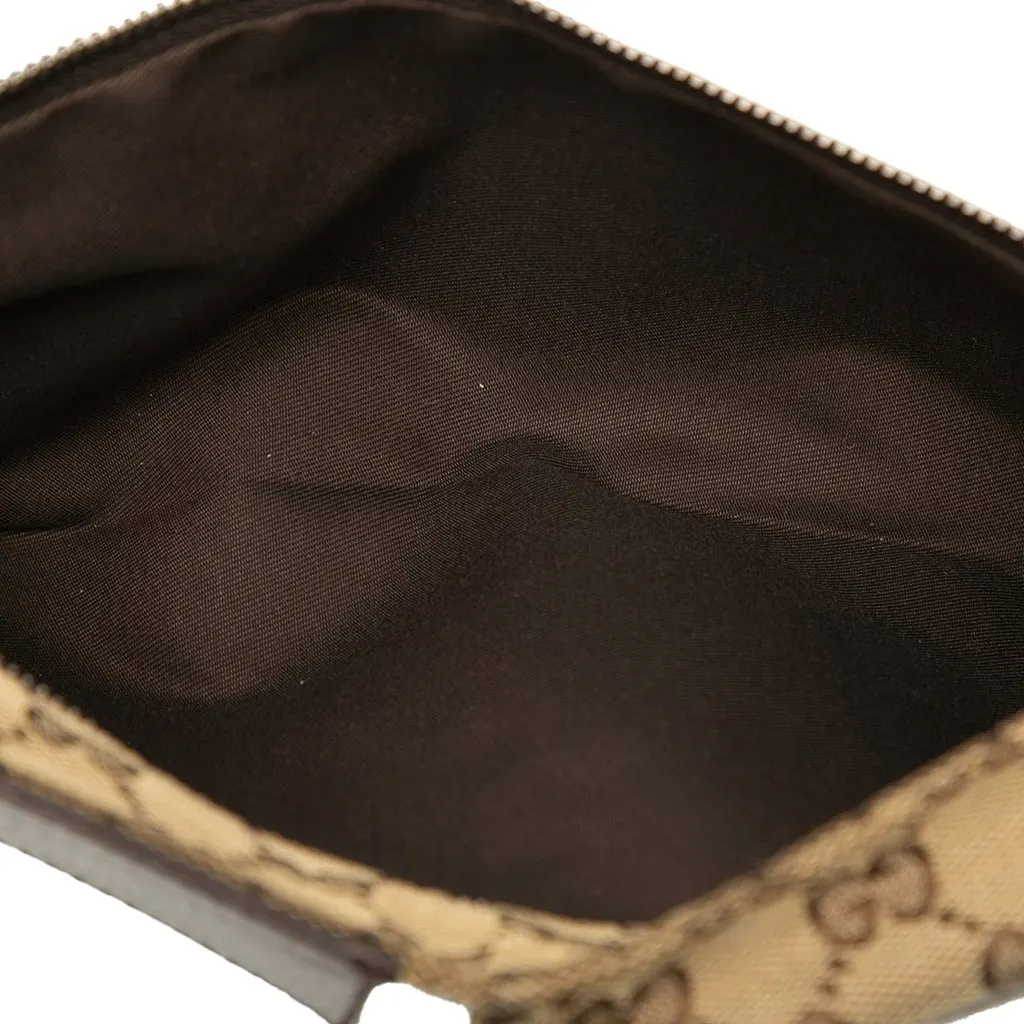 Gucci GG Canvas Double Pocket Belt Bag Beige Good - Box View