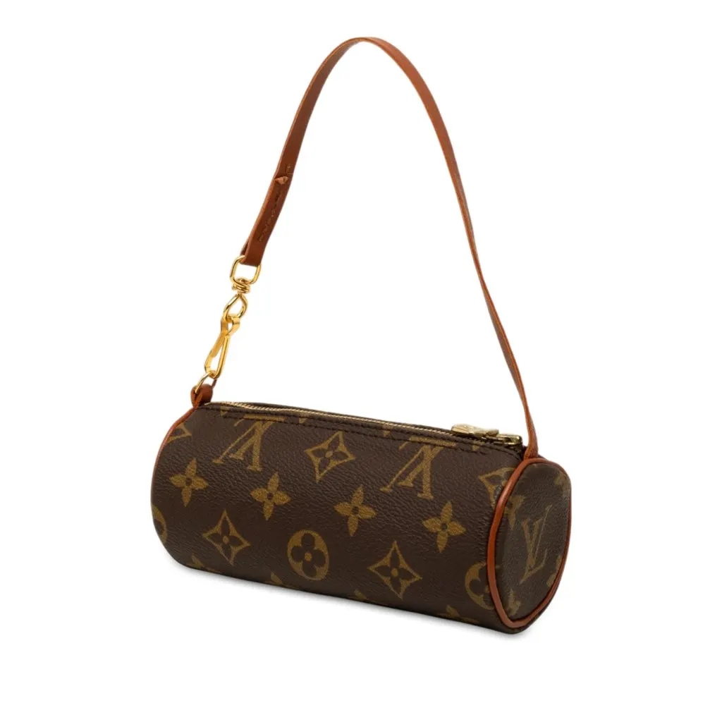 Louis Vuitton Monogram Papillon Pochette Brown Canvas Good - Back View