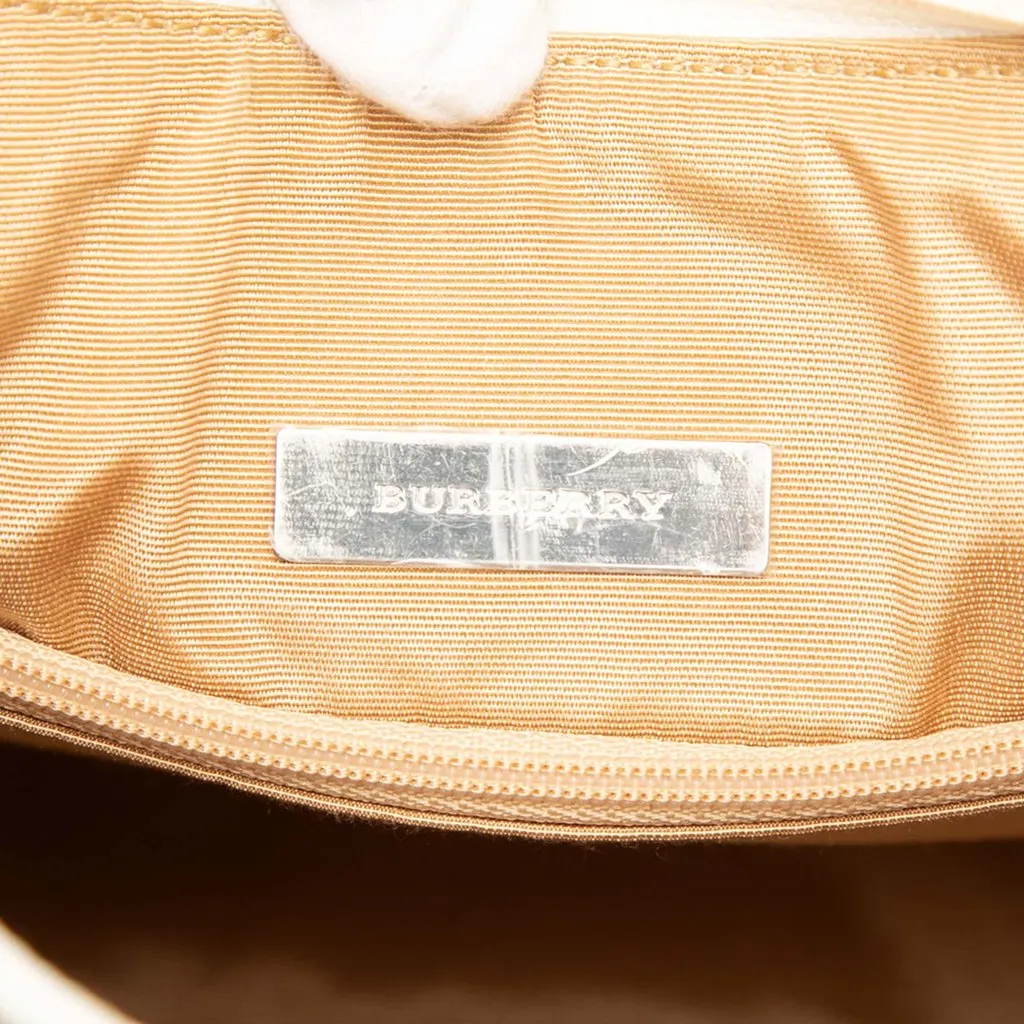 Burberry Nova Check Canvas Shoulder Bag Beige Canvas Very good - Box View