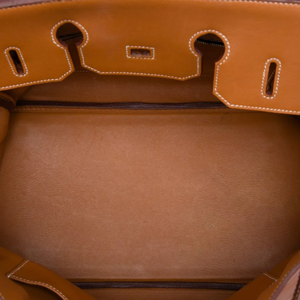 Hermès Tadelakt Birkin Retourne 35 Brown Leather Very good - Model View