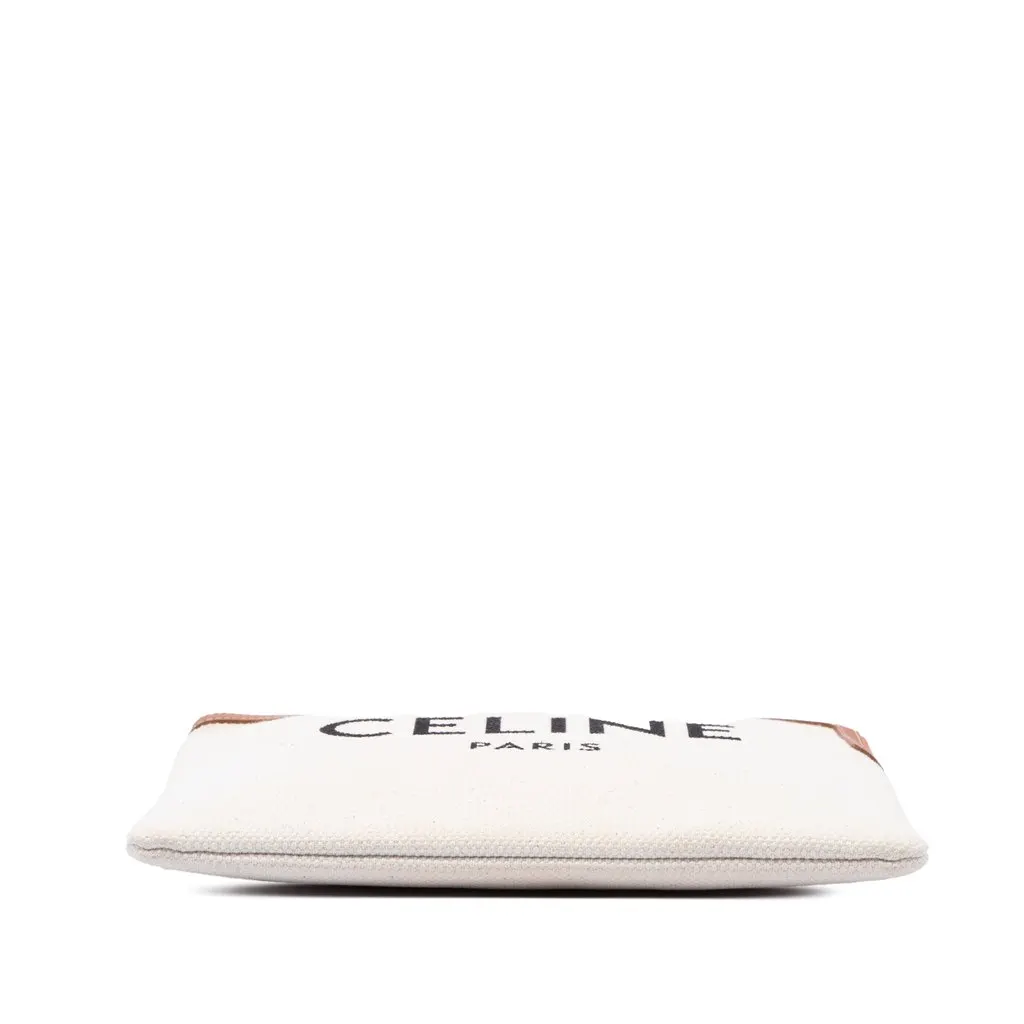 Celine Large Canvas Logo Pouch Brown Very good - Inside View