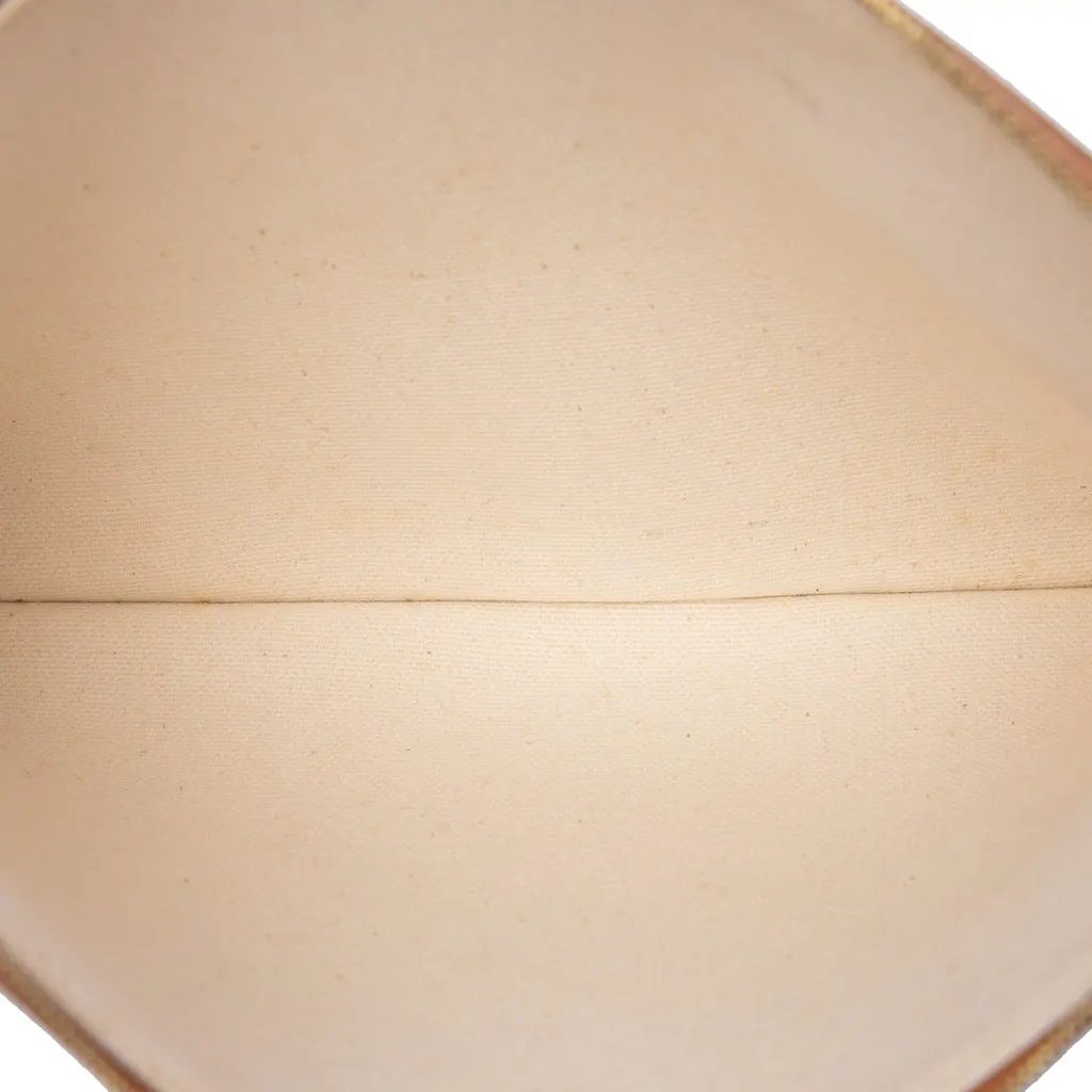 Celine Large Canvas Logo Pouch Brown Very good - Model View