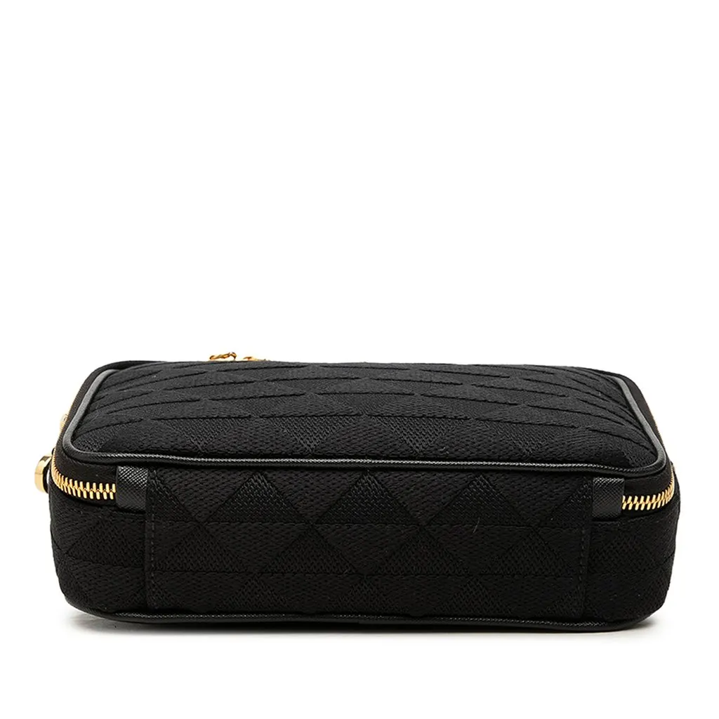 Prada Embroidered Canvas Brique Symbole Crossbody Black Canvas Very good - Inside View